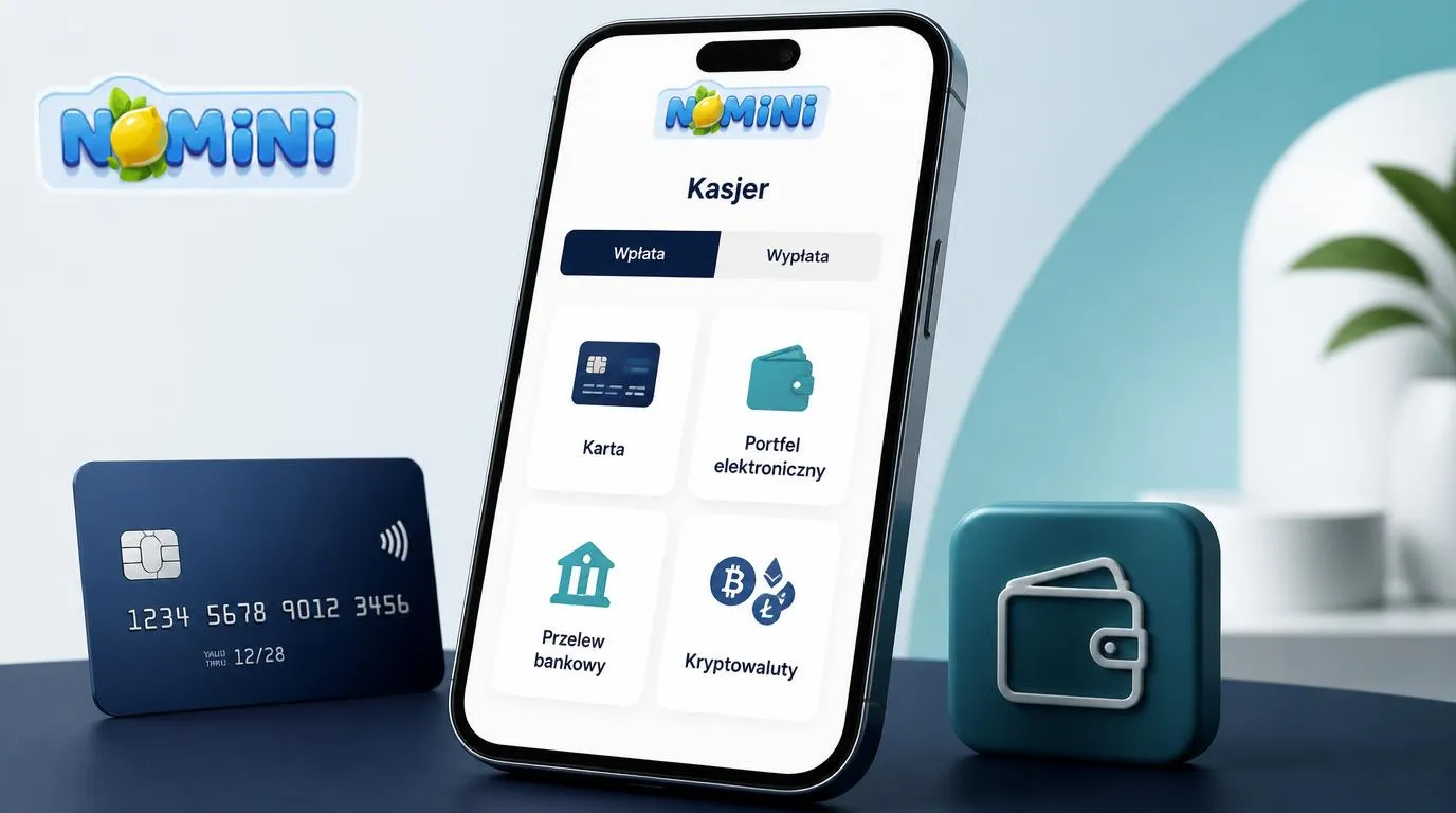 Mobilna kasa kasyna z opcjami płatności kartą, portfelem elektronicznym, przelewem i kryptowalutą